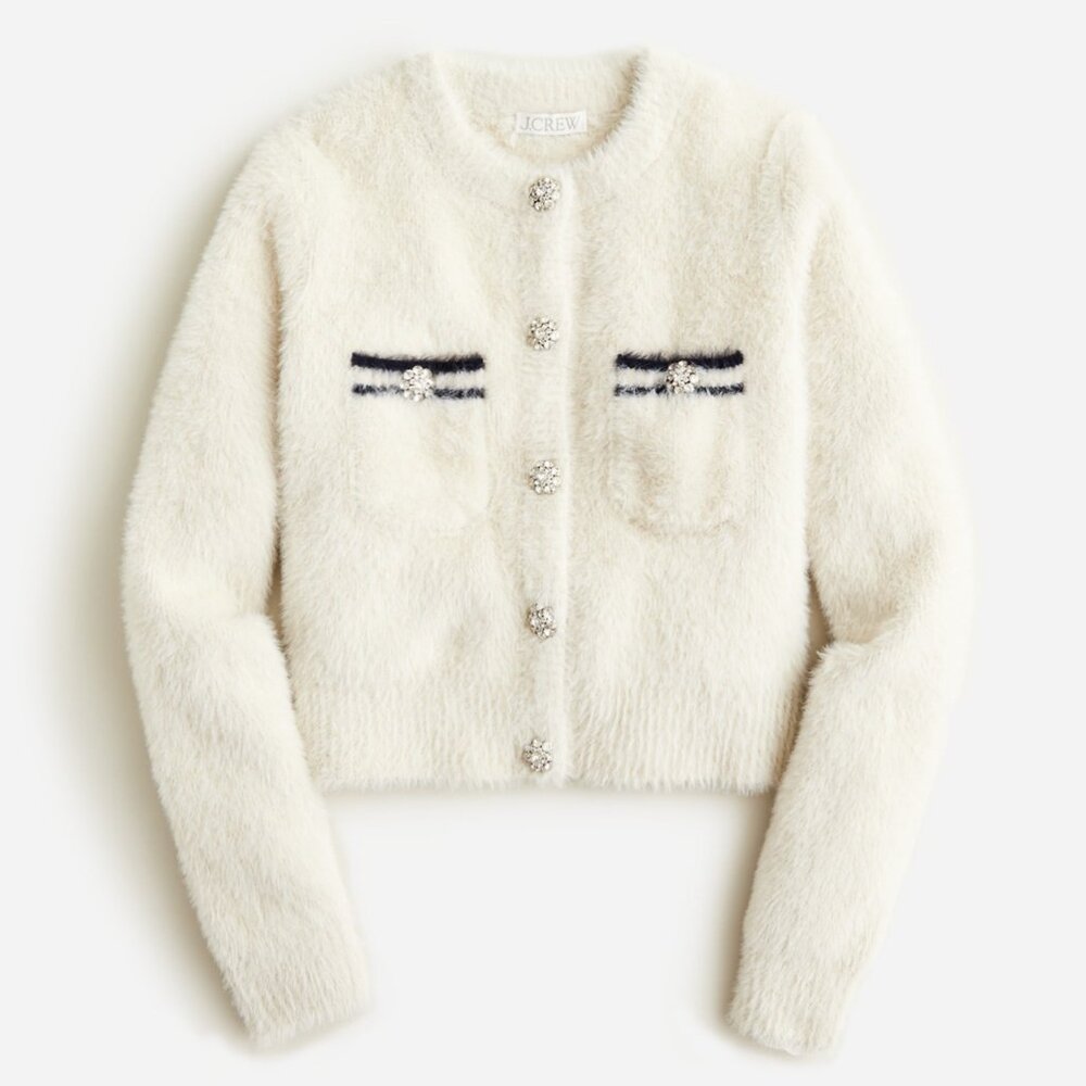 ❄️ NWT J.Crew Sweater lady jacket in brushed yarn